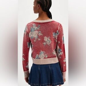 Free People Nocturnal Patterned Cashmere Cardi Size XSmall NWT